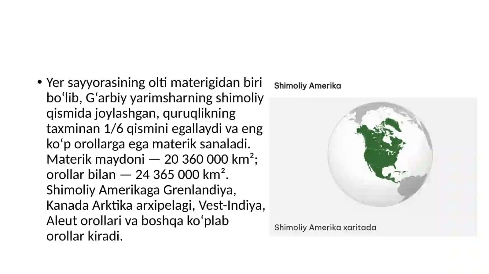 Jahonning Shimoliy Amerika submintaqasi 3