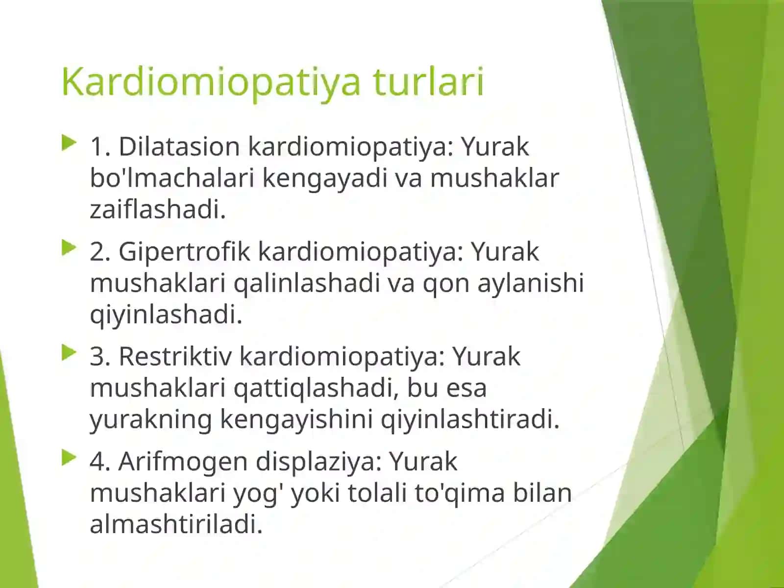 Kardiomiopatiya turlari 3