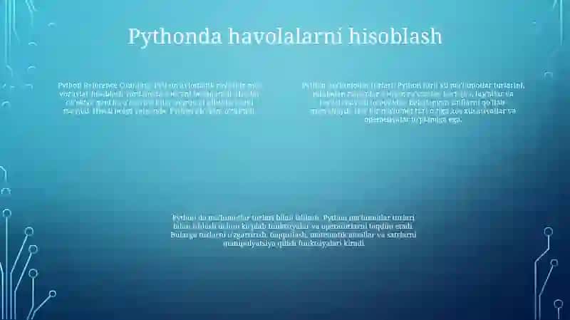 Pythonda Malumot Turlari Bilan Ishlash 3
