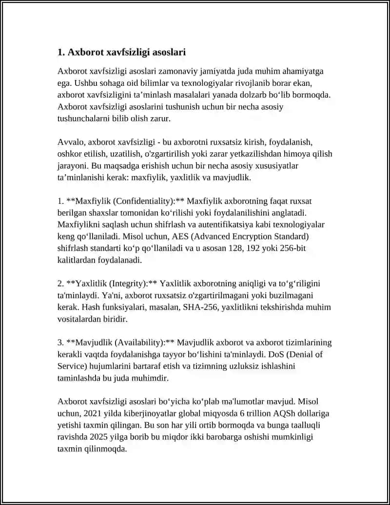 INFORMATION AND SECURITY 3