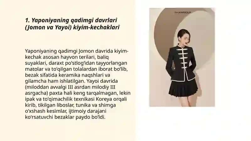 Yaponiya kostyumini davrlar boʻyicha oʻrganish 3