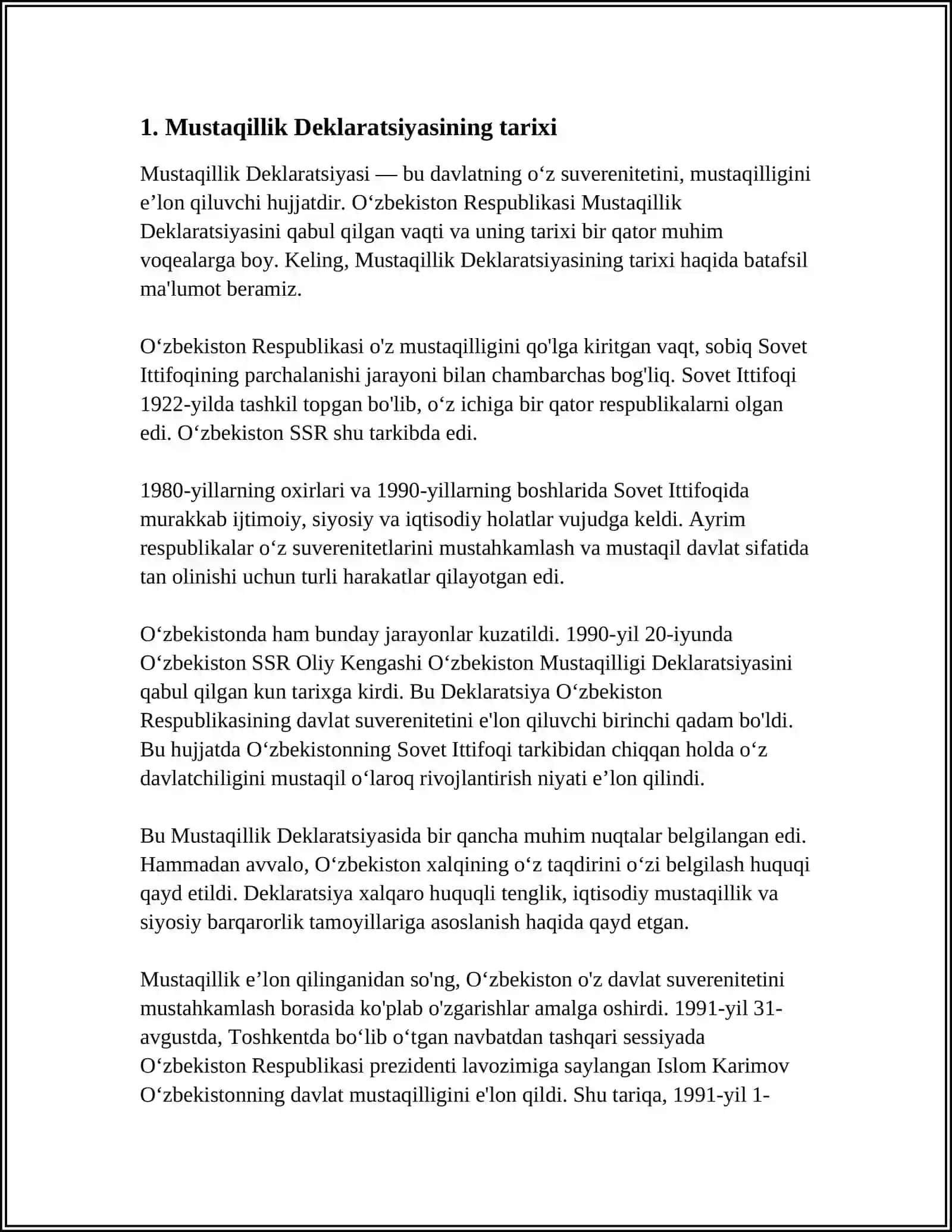 MUSTAQILLIK DEKLORATSIYASI 3