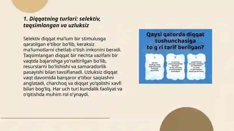 Diqqatning turlari 3