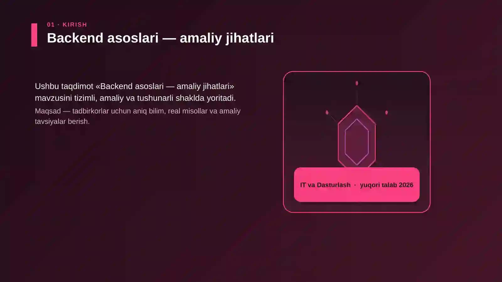 Backend asoslari — amaliy jihatlari 3