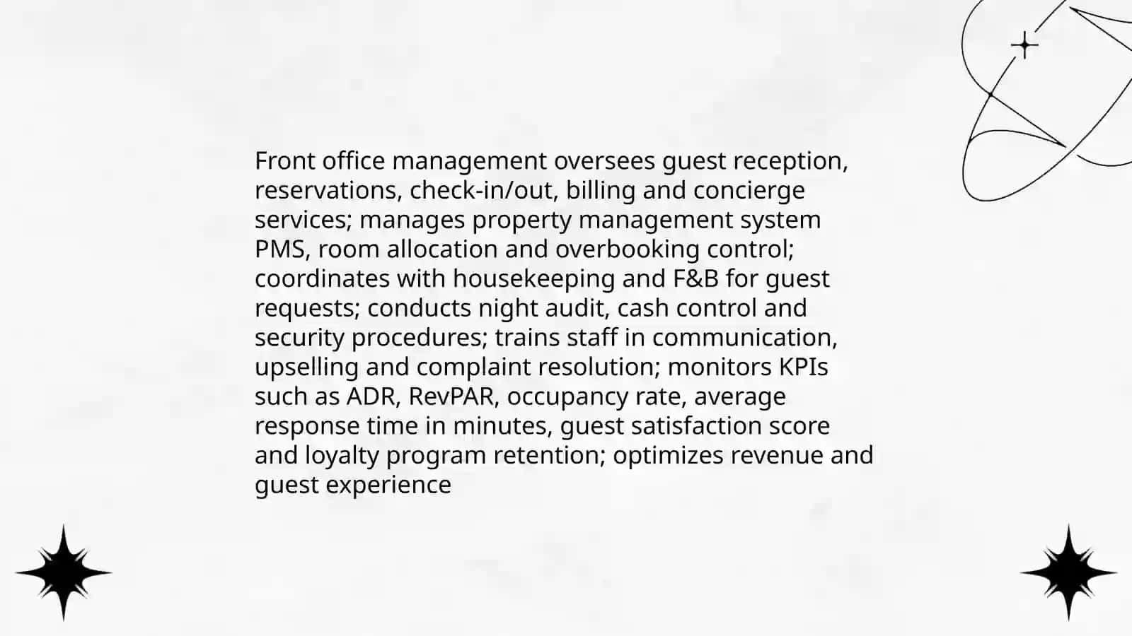 Hotel and restaurant management 3