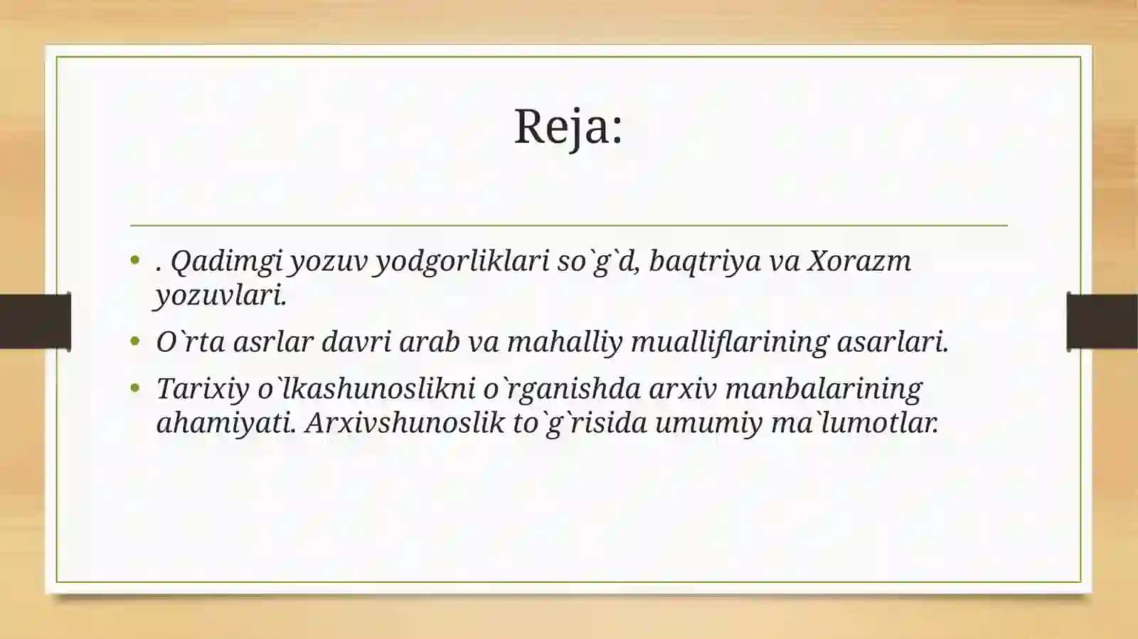 JAHON TARIX FANIDAN TUZGAN MUSTAQIL ISHI 3