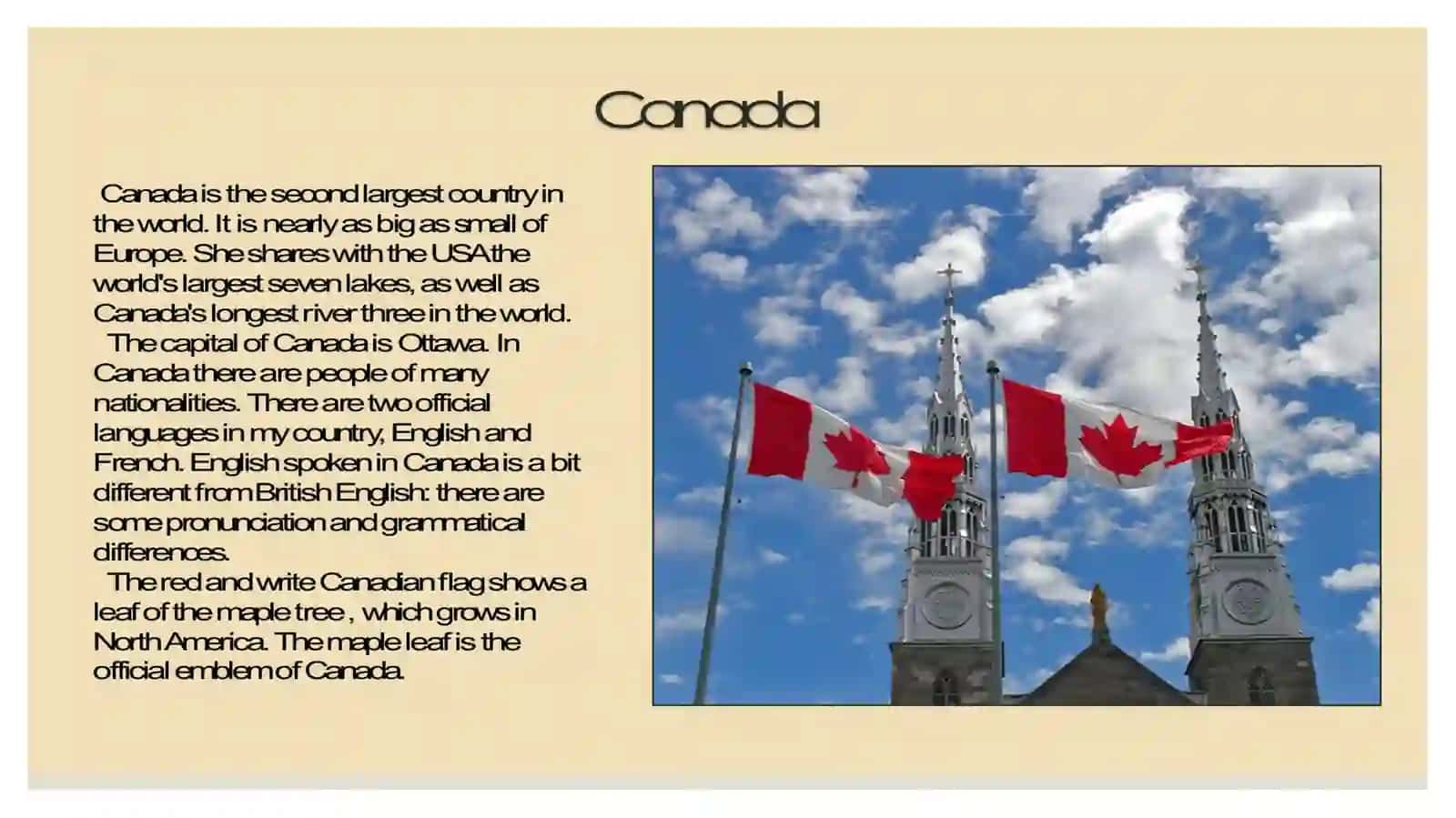 English speaking countries 3