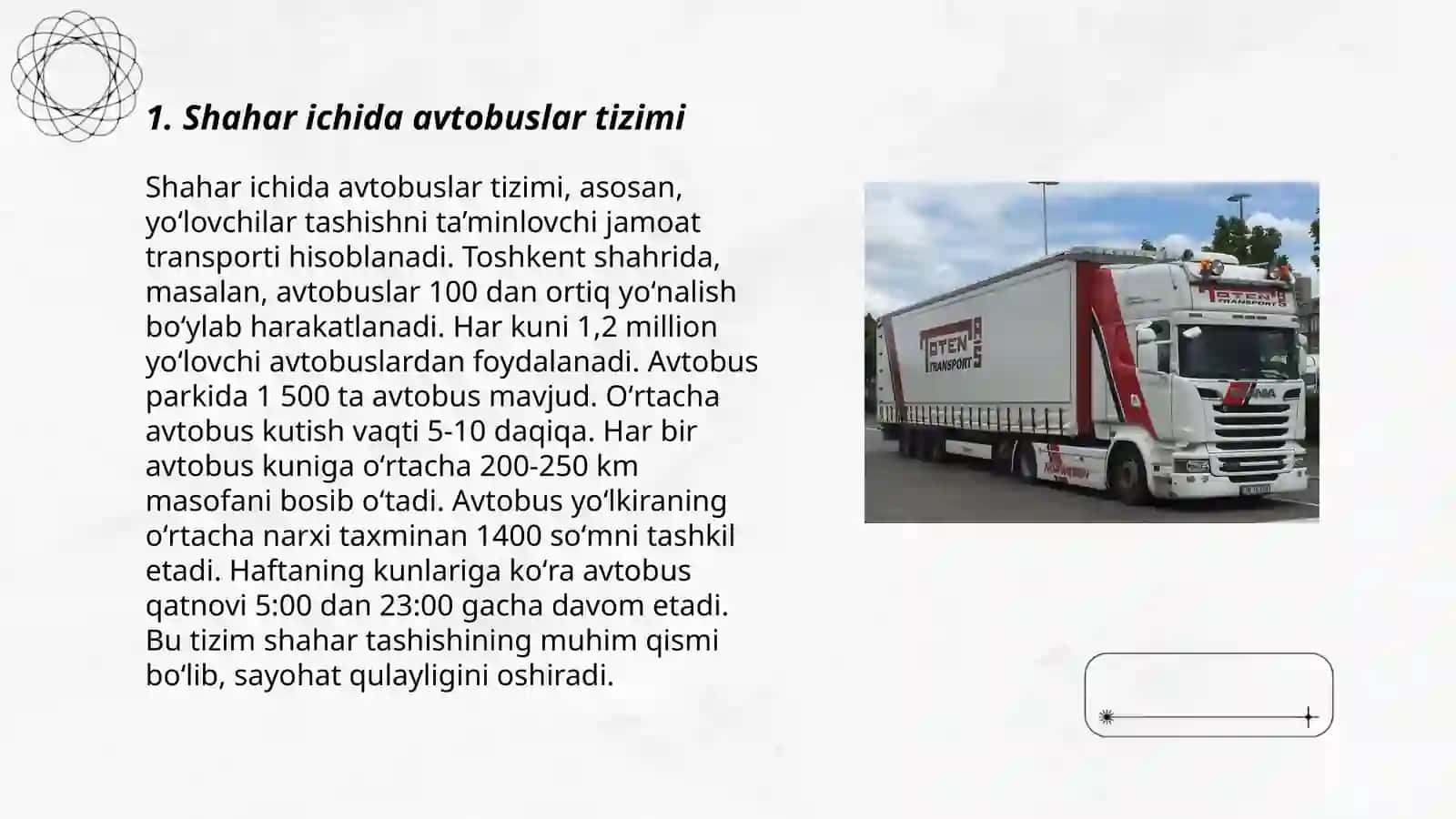 Shahar transport va tashqi transport 3