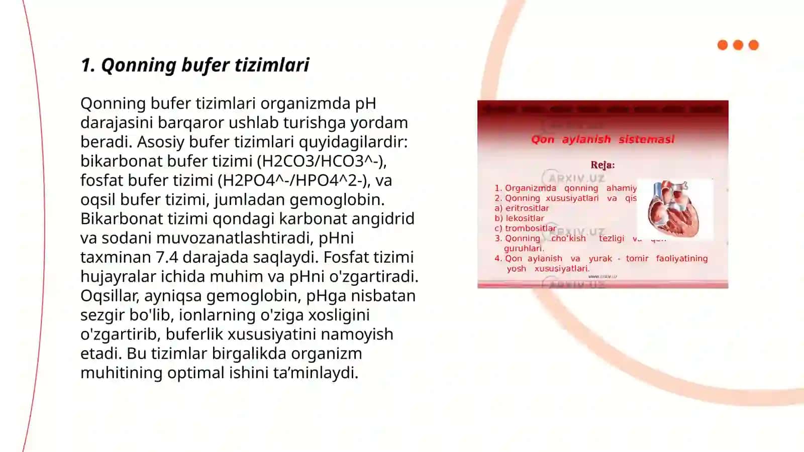 Qonning bufer tizimlari 3