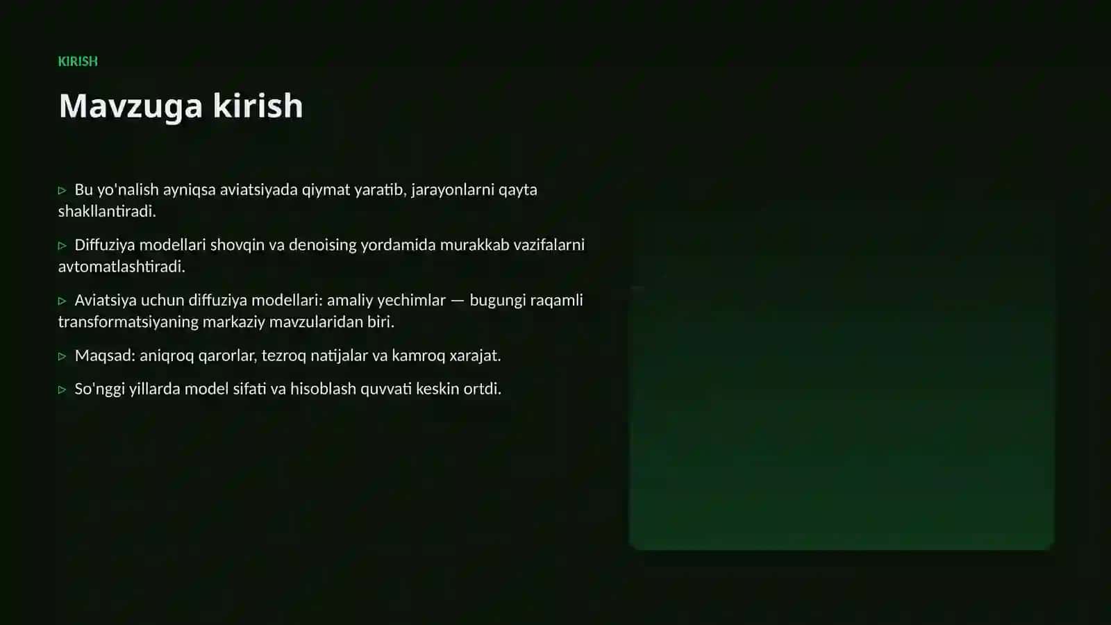 Aviatsiya uchun diffuziya modellari: amaliy yechimlar 3