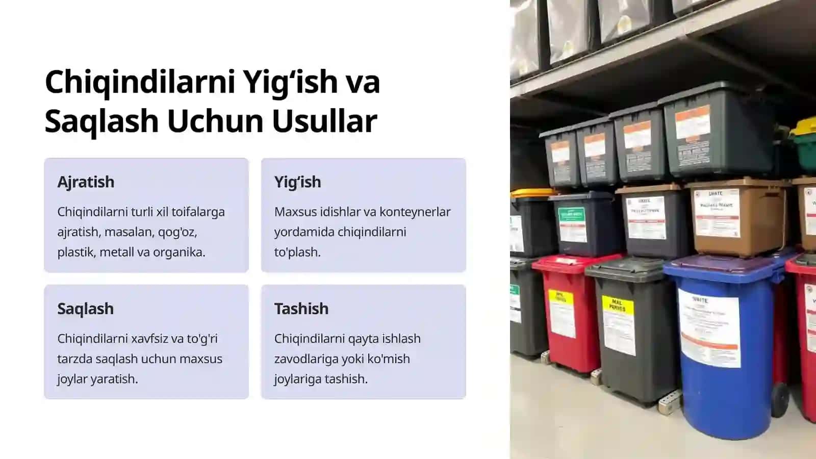 Sanoat Chiqindilari: Yigʻish va Qayta Ishlash 3