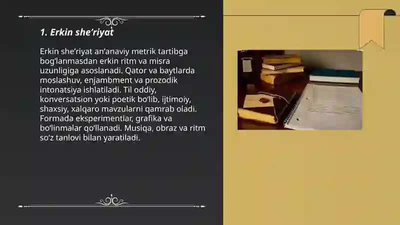 Hozirgi sheʼriyat janrlari 3