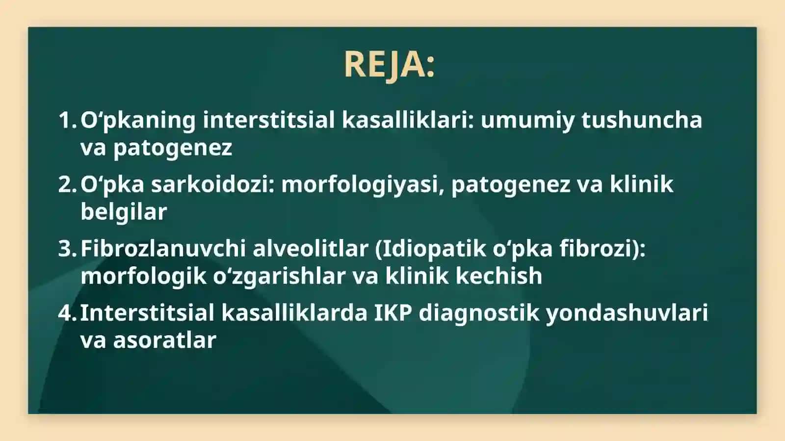 O'pka interstitsial kasalliklari 3