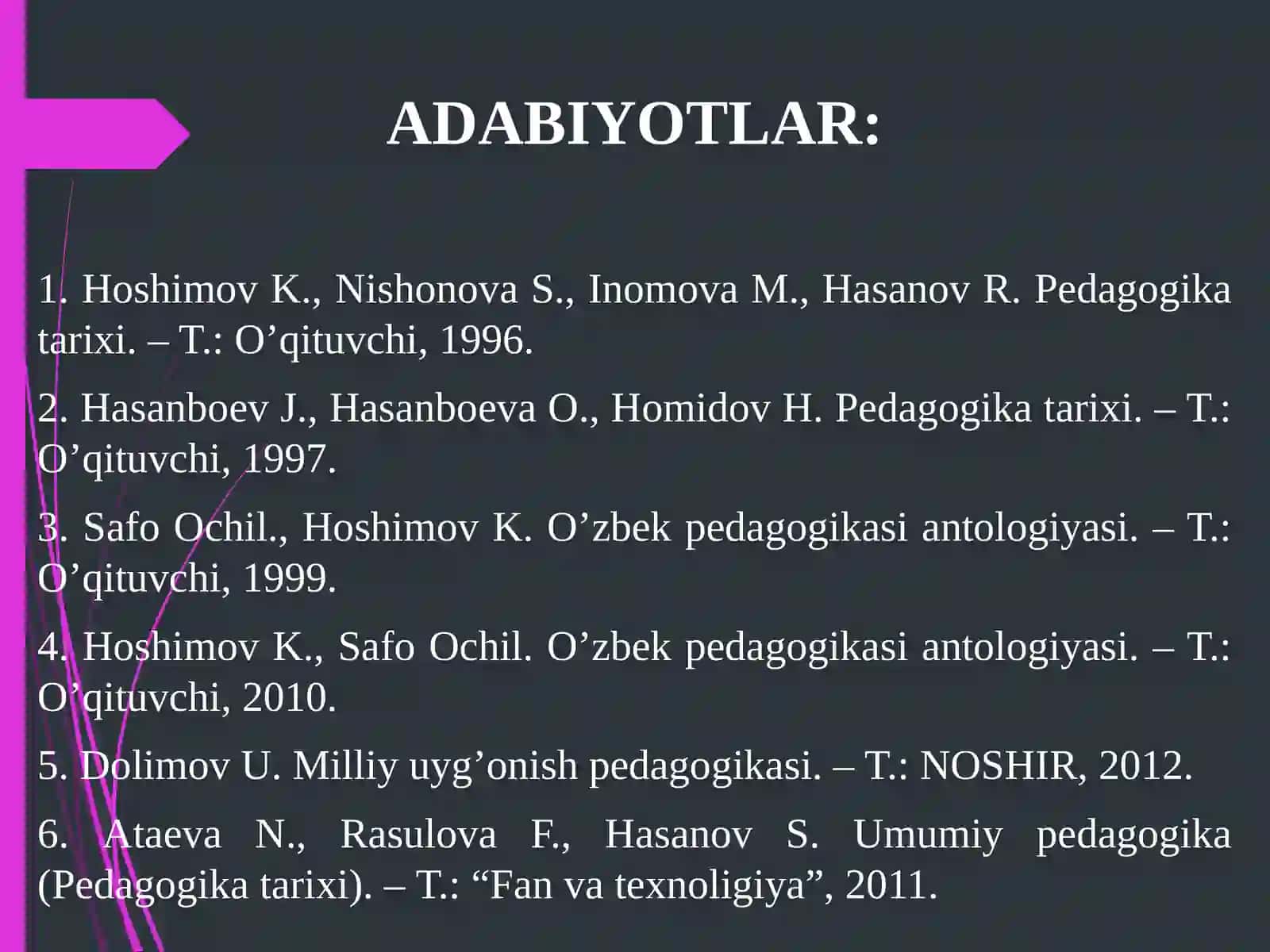 Pedagogika tarixi fan sifatida. Ibtidoiy jamoada tarbiya 3