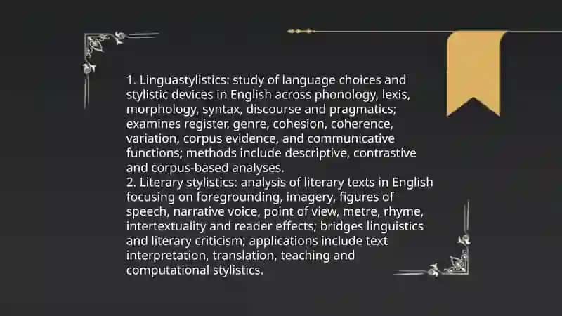Linguastylistics and literary stylistics of the English language 3