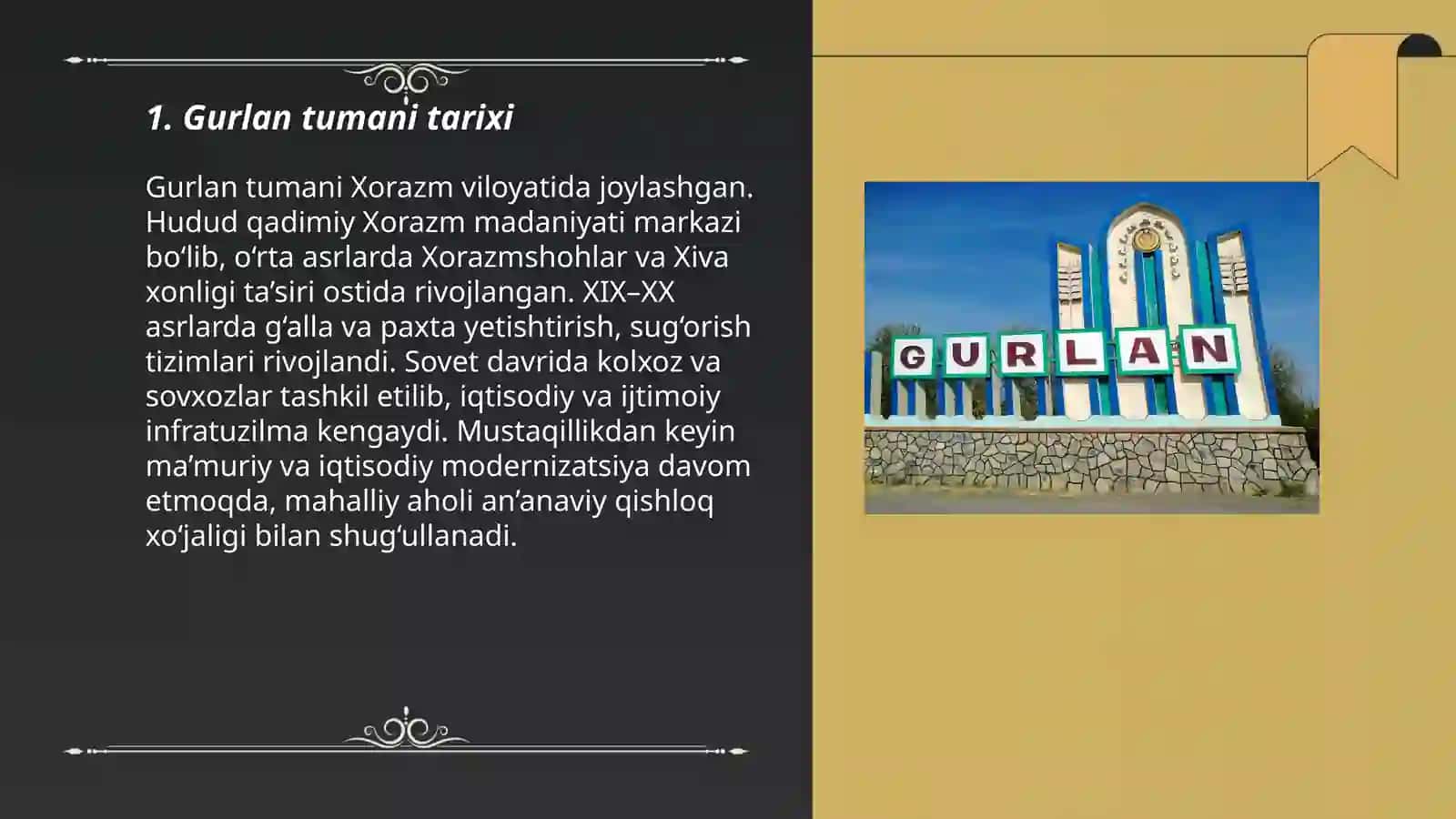 Gurlan tumani haqida 3