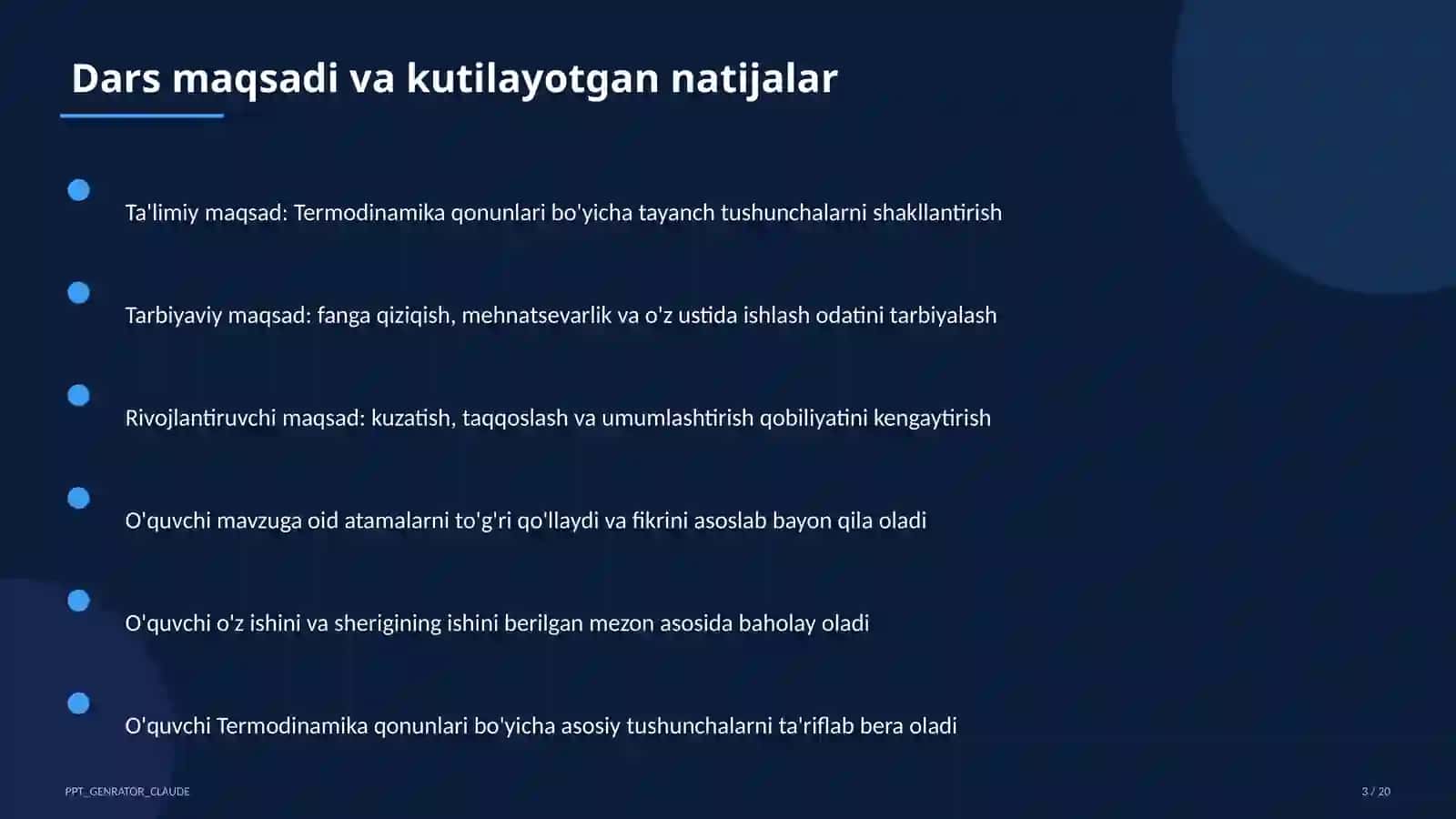 Termodinamika qonunlari (10-sinf) 3
