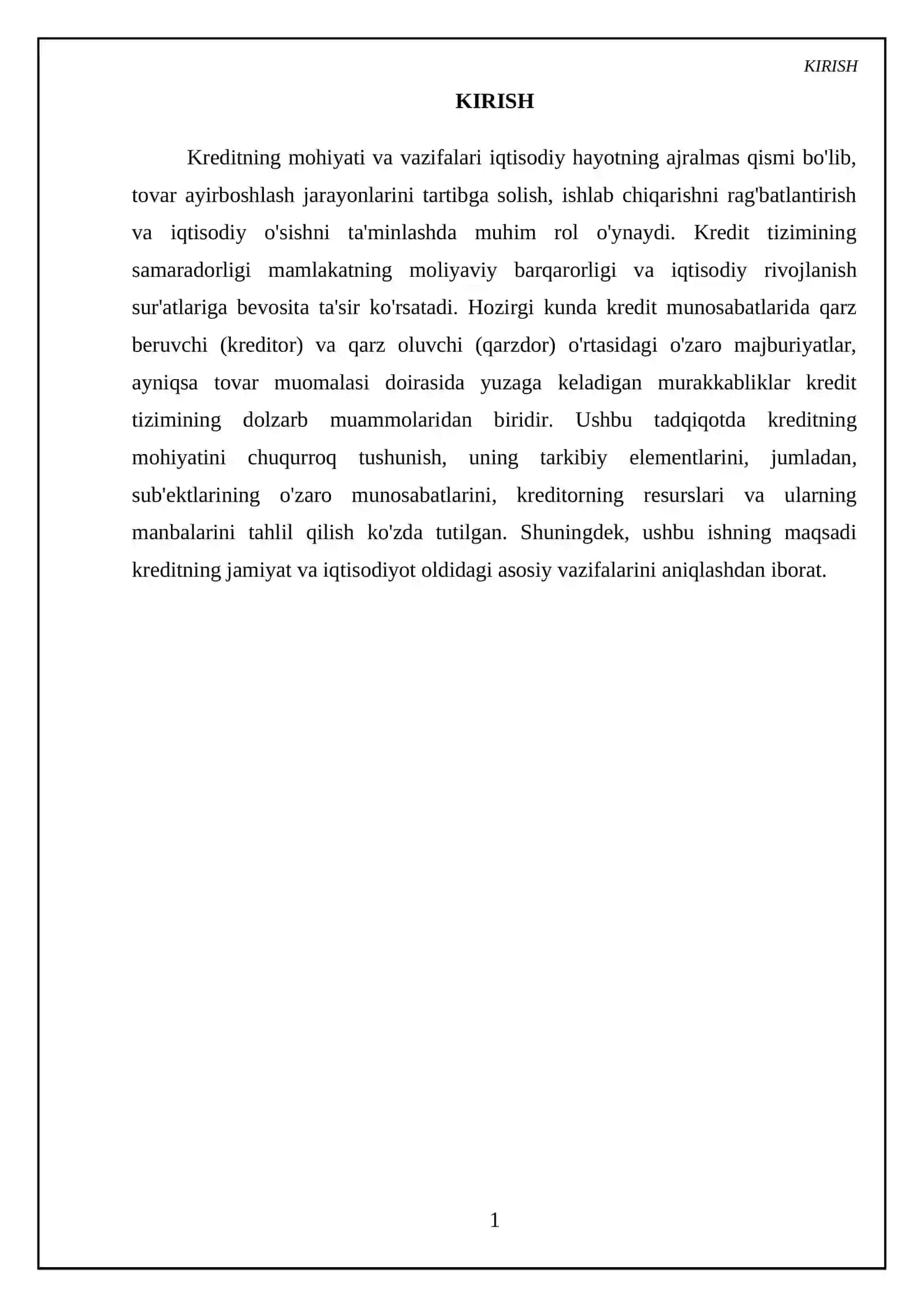 Kreditning mohiyati va vazifalari 3