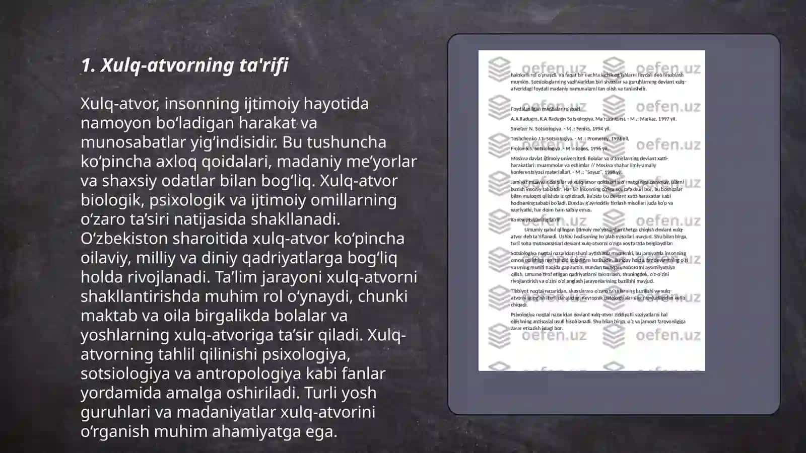 Xulq atvorning pisixalogik asosi 3