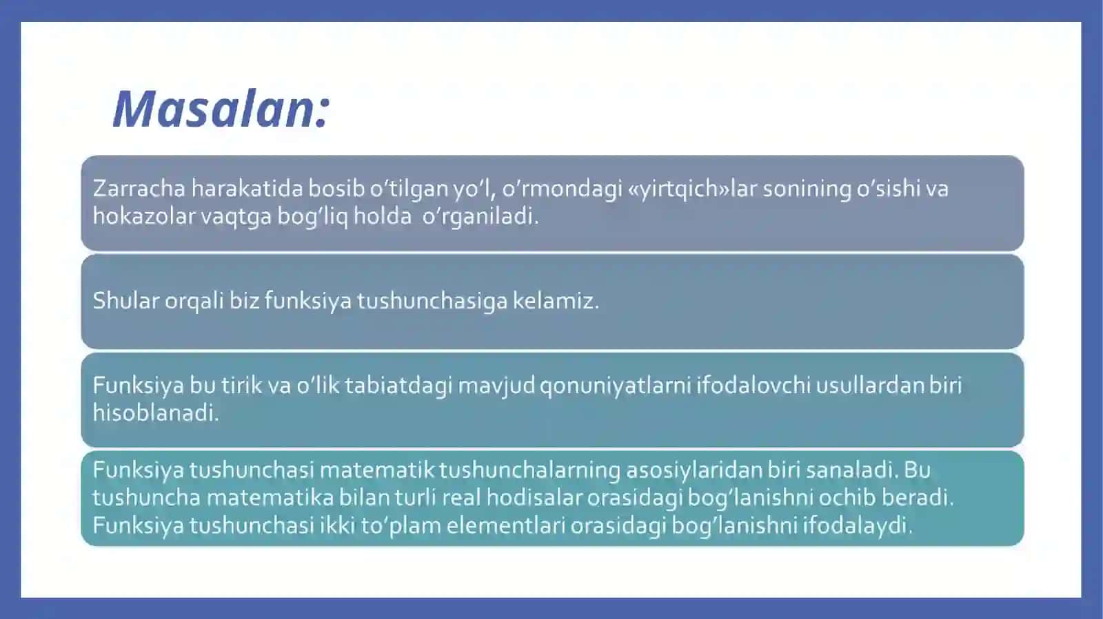 funksiyaning berilish usullari 3