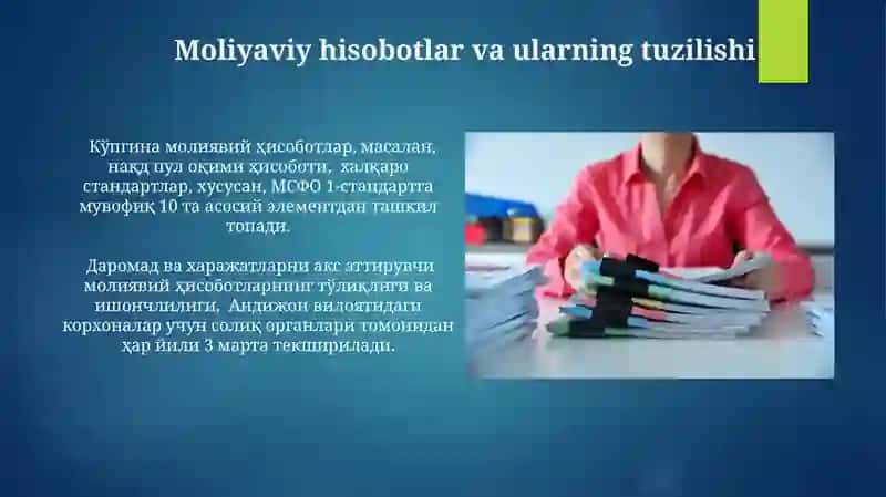 Moliyaviy hisobotlar va ularning tuzilishi 3