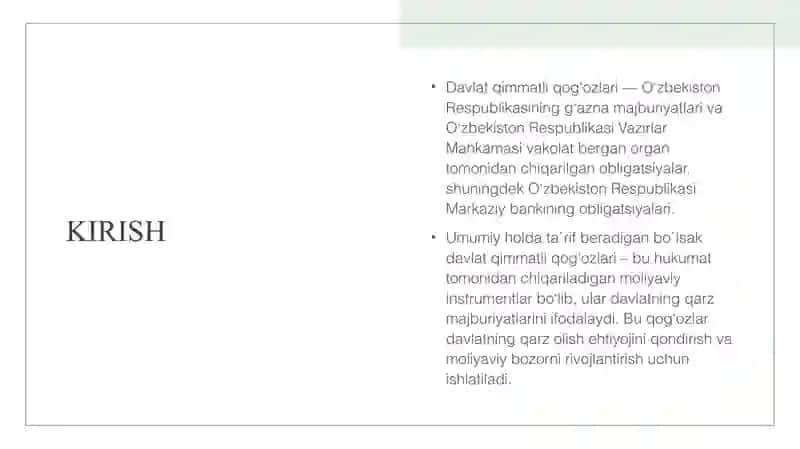 Davlat qimmatli qog`ozlar bozori 3