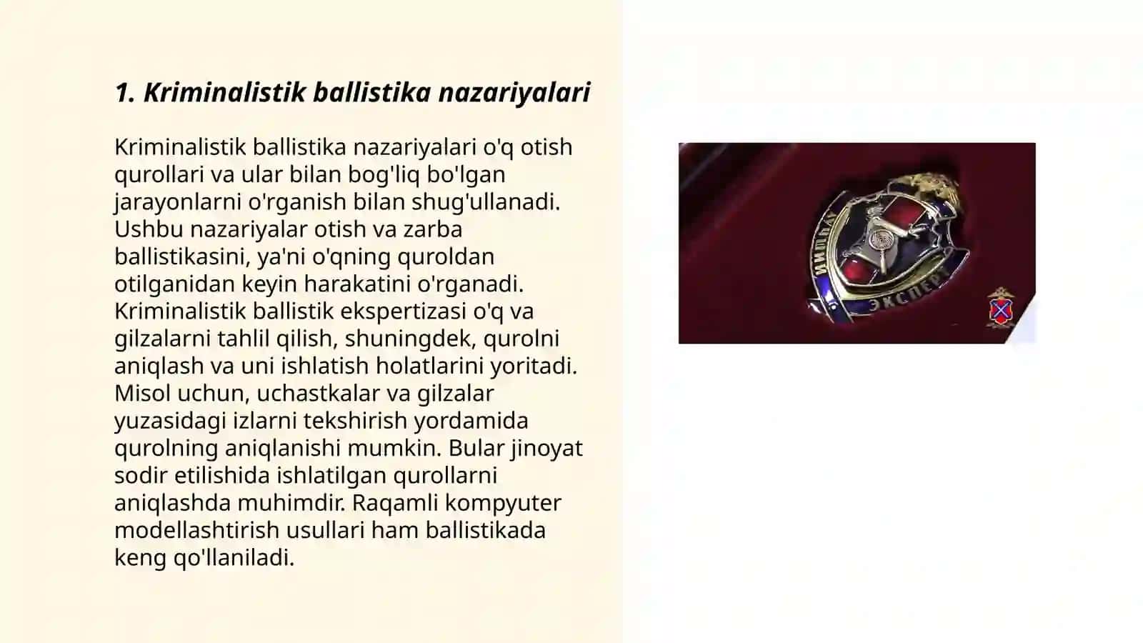 Kriminalistik balistika 3