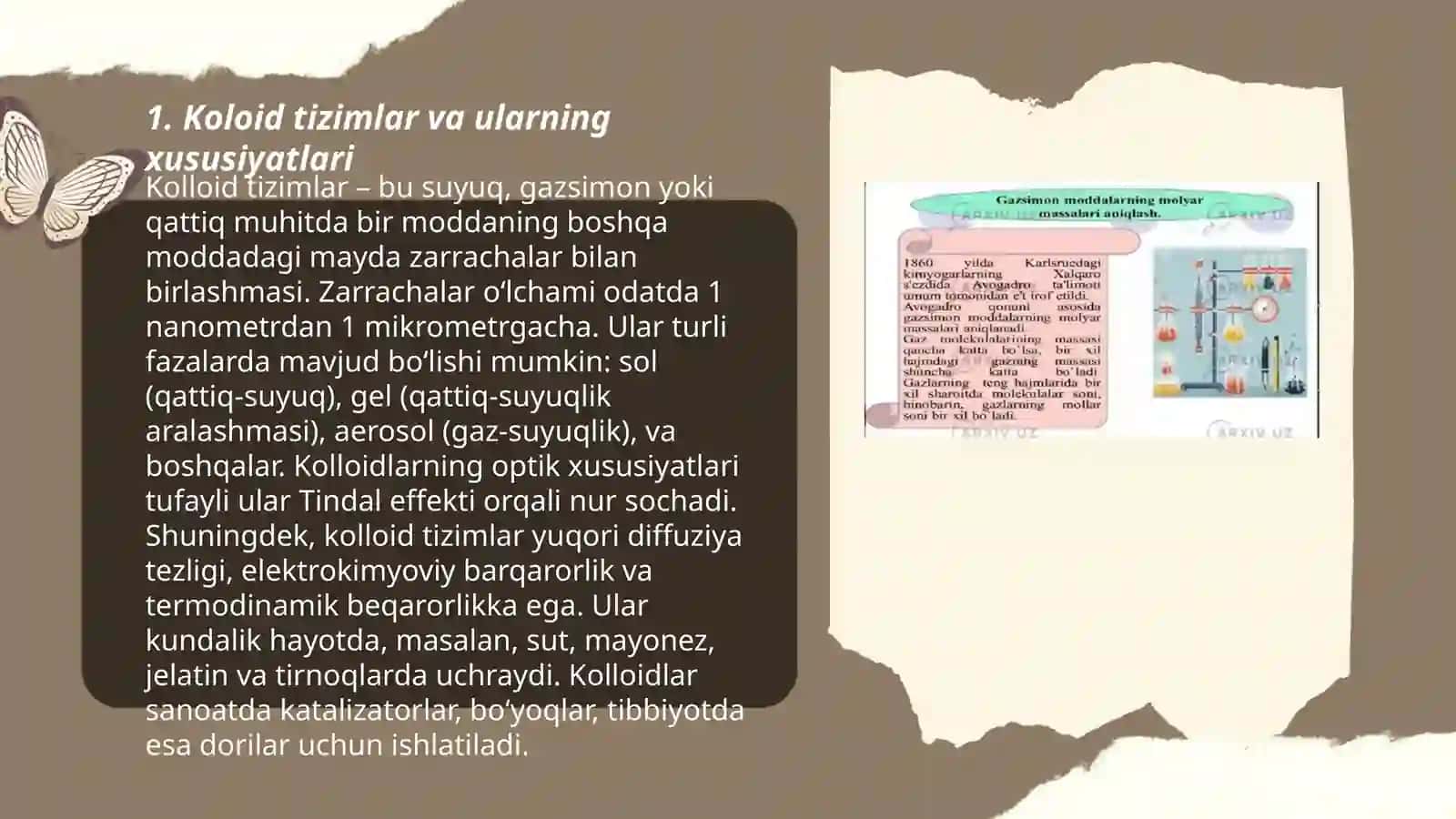 Koloid sistemalarni dioliz yoʻli bilan tozalash 3