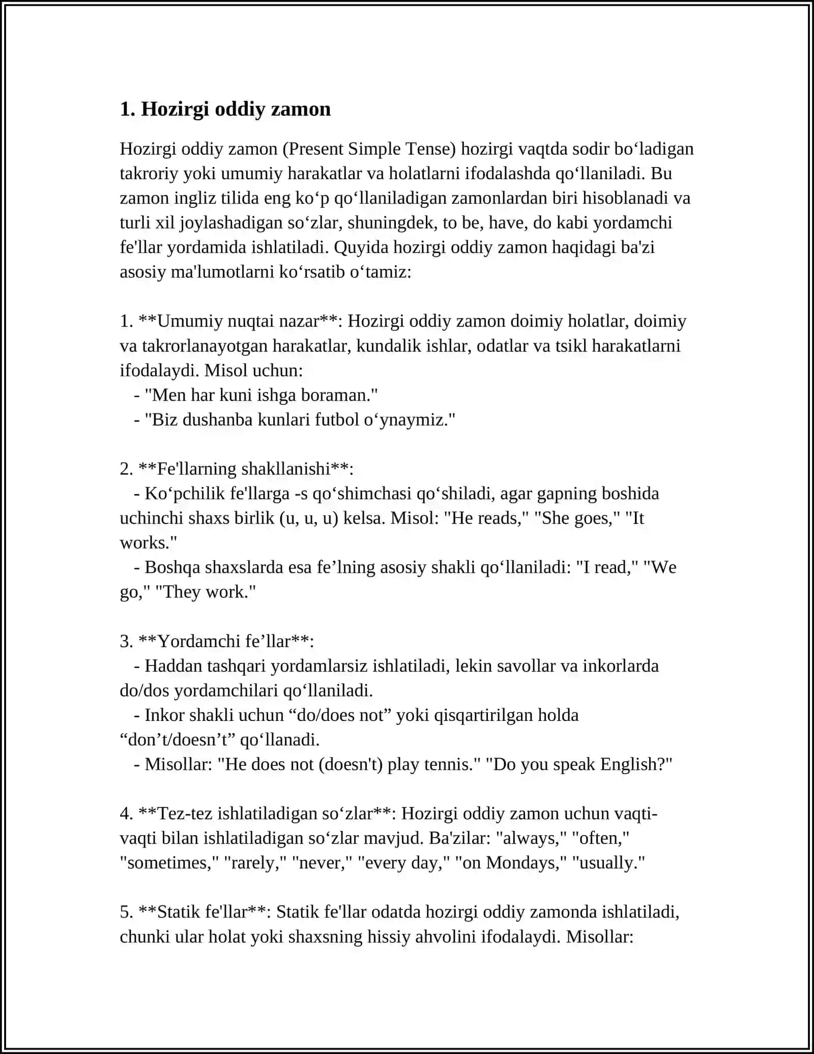 COMPARISON OF ALL 12 ENGLISH TENSES 3