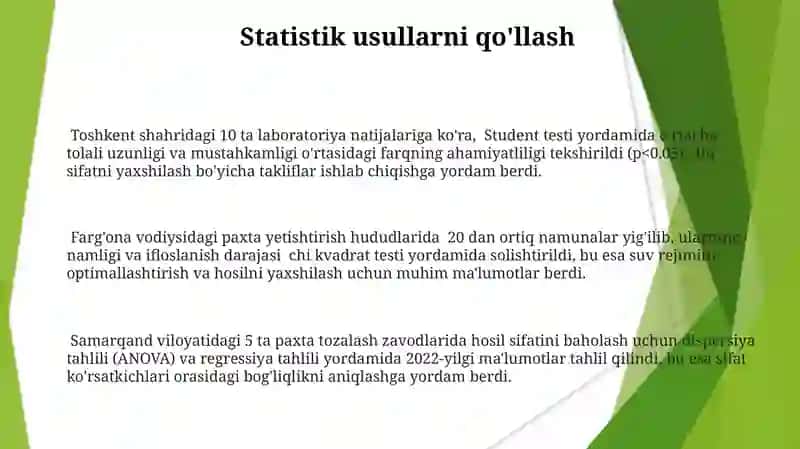 Moyning sifatini nazorat qilish va yaxshilash usullari 3