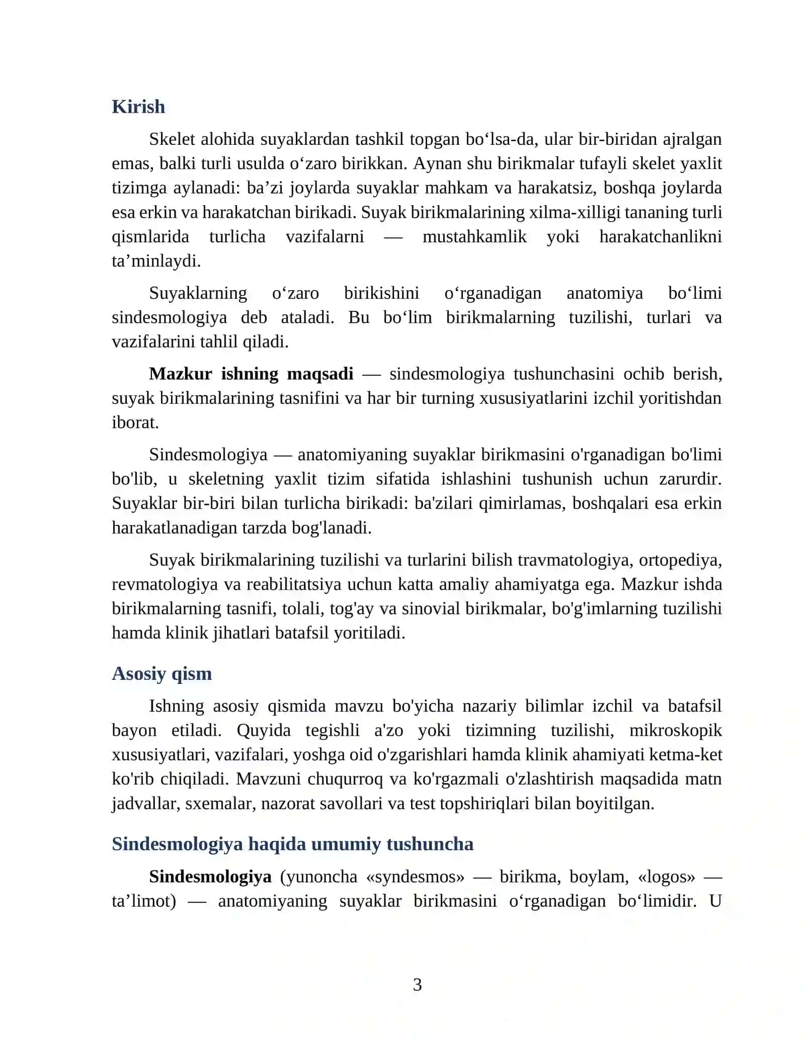 Suyaklar birikmasi haqida ta'limot (sindesmologiya) 3