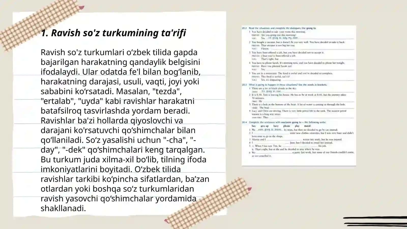 Ravish so'z turkumi, uning leksik-grammatik xususiyatlari 3