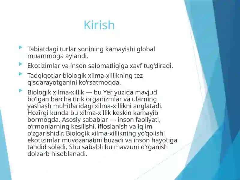 Global biologik xilma-xillik 3
