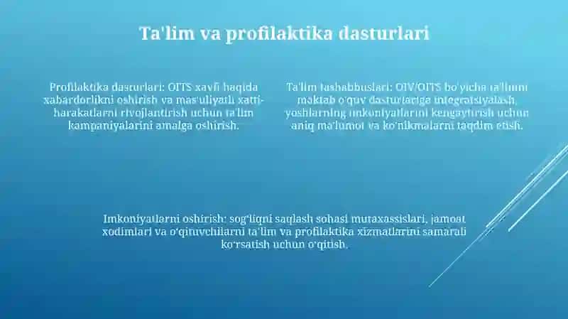 Hamshiralarning Oits Ga Qarshi Kurashdagi Chora Tadbirlari 3