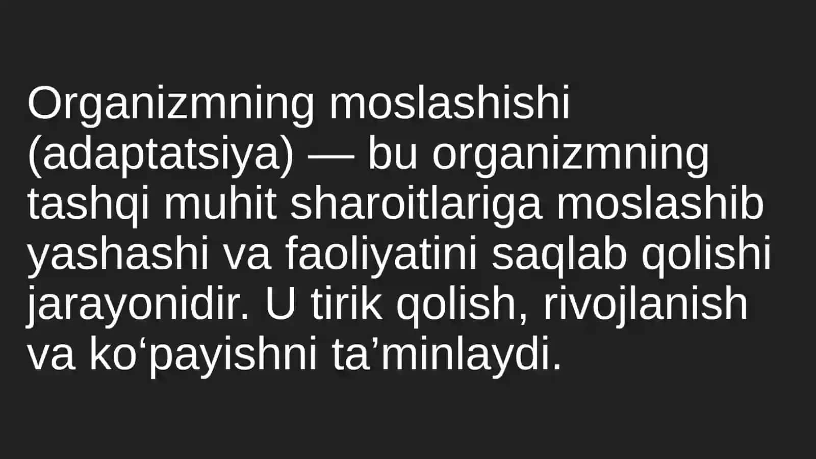 Organizmnıng moslashıshı 3