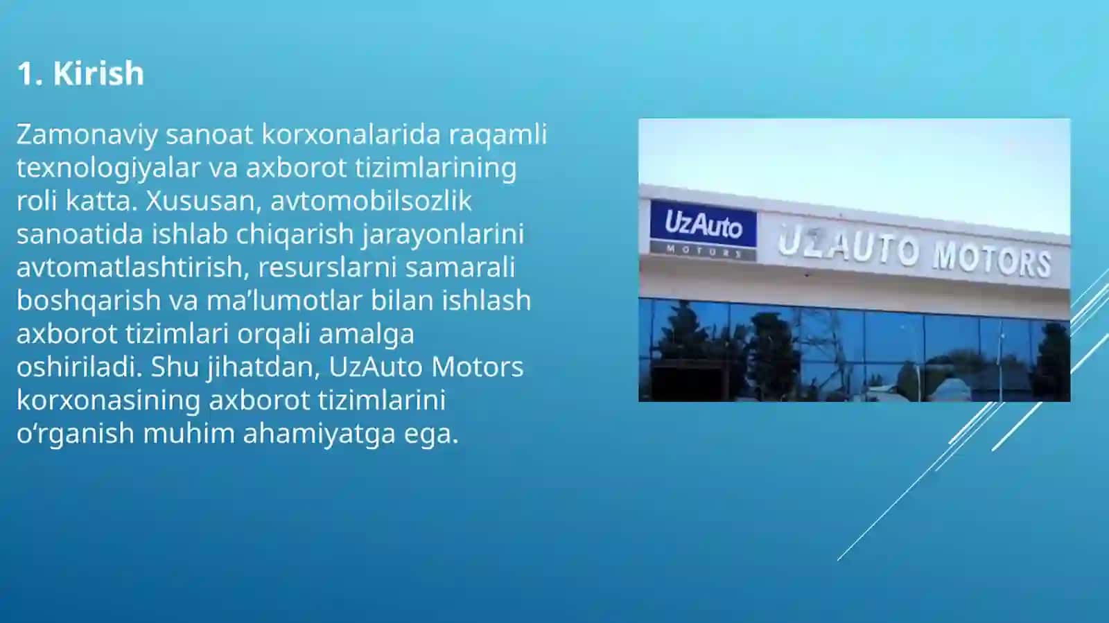 UzAutoMotors korxonasida axborot tizimlarini loyihalash 3
