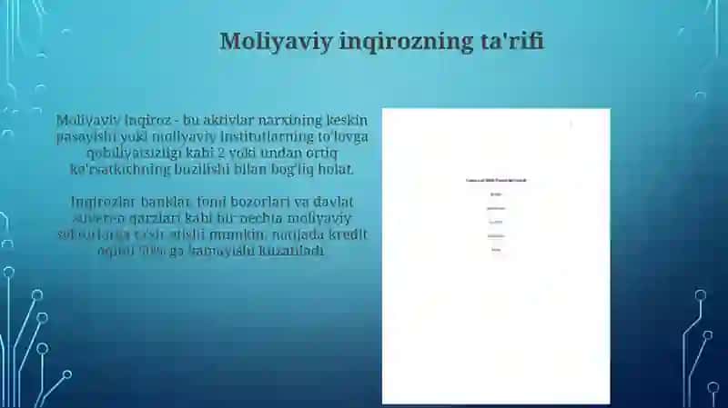 Moliyaviy inqirozlar va ularning sabablari 3
