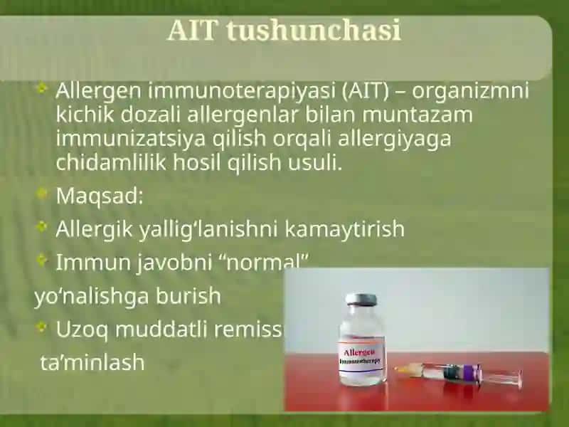 Atopik kasalliklarning maxsus immunoterapiyasi 3