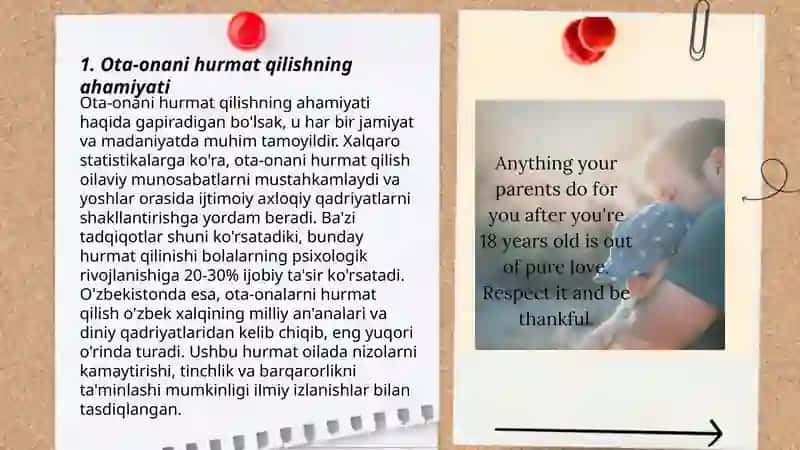 Ota onani hurmat qilish 3