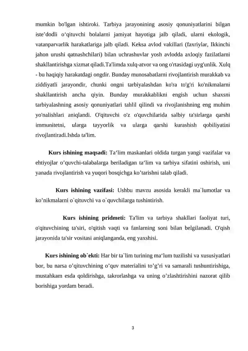 Ta`lim shakllari va uning mazmun mohiyati 3