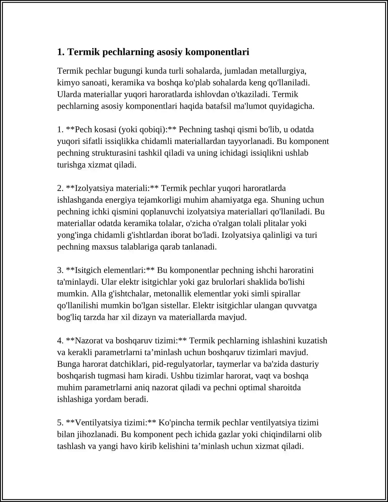 Ruda Termik Pechlarning Konstruktiv Tuzilishi 3