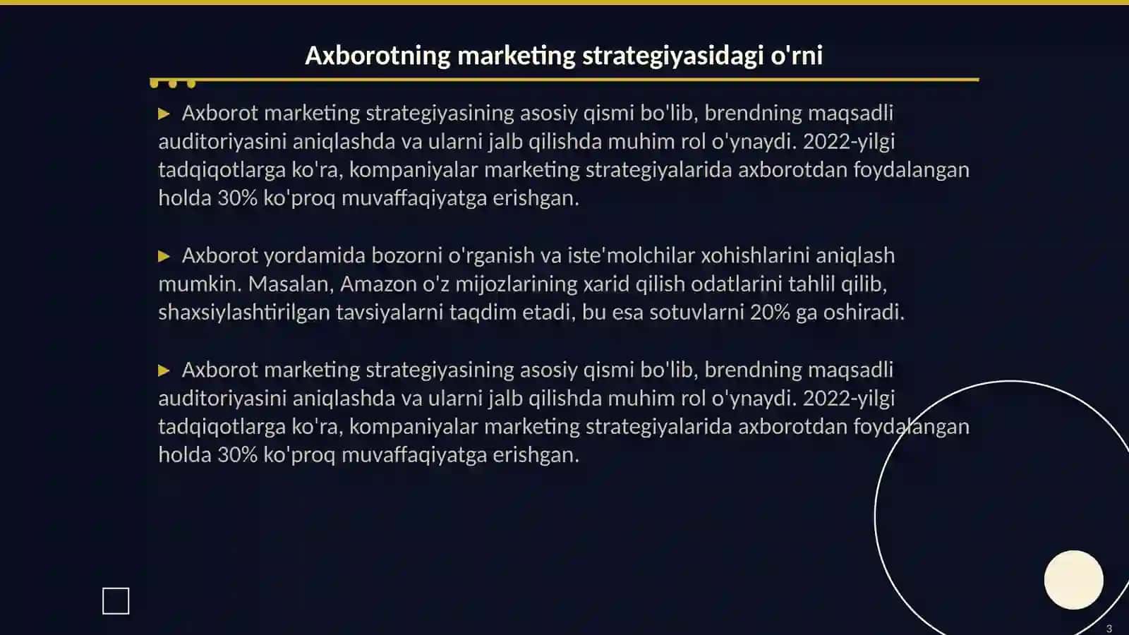 Marketingda axborotning roli 3