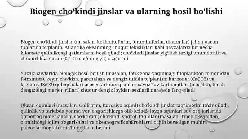 Dengiz va okeanlarning geologik ishini baholash 3