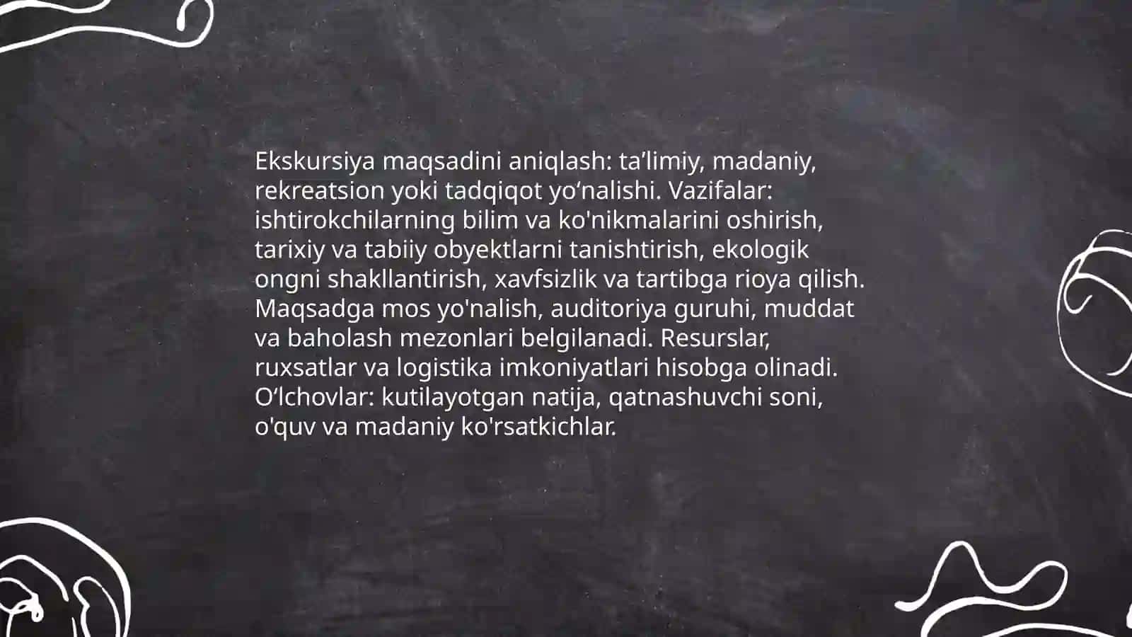 Ekskursiya xizmati marshrutini tayyorlash jarayoni 3