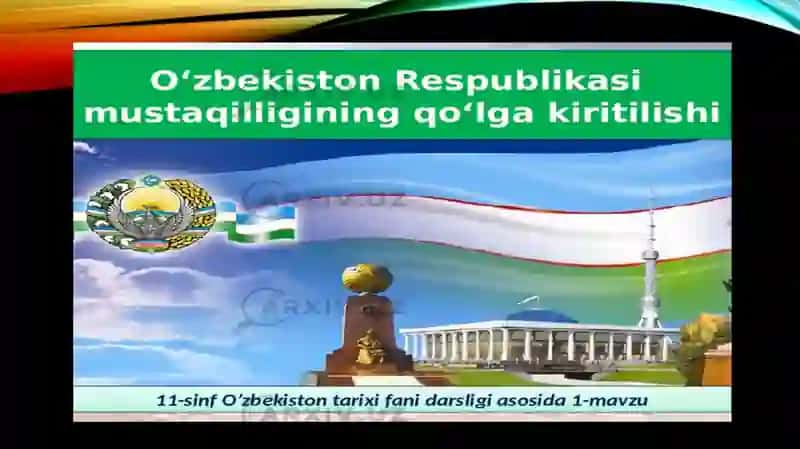 MUSTAQIL O’ZBEKISTON RESPUBLIKASINING TASHKIL TOPISHI VA UNING TARIXIY AHAMIYATI 3