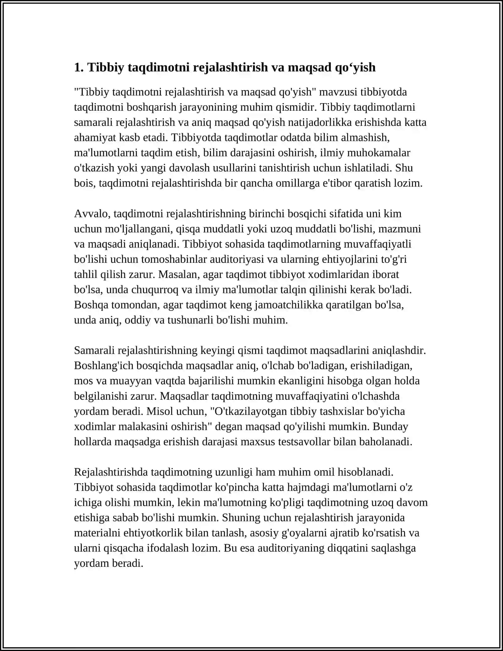 TIBBIYOTDA TAQDIMOTNI BOSHQARISH 3