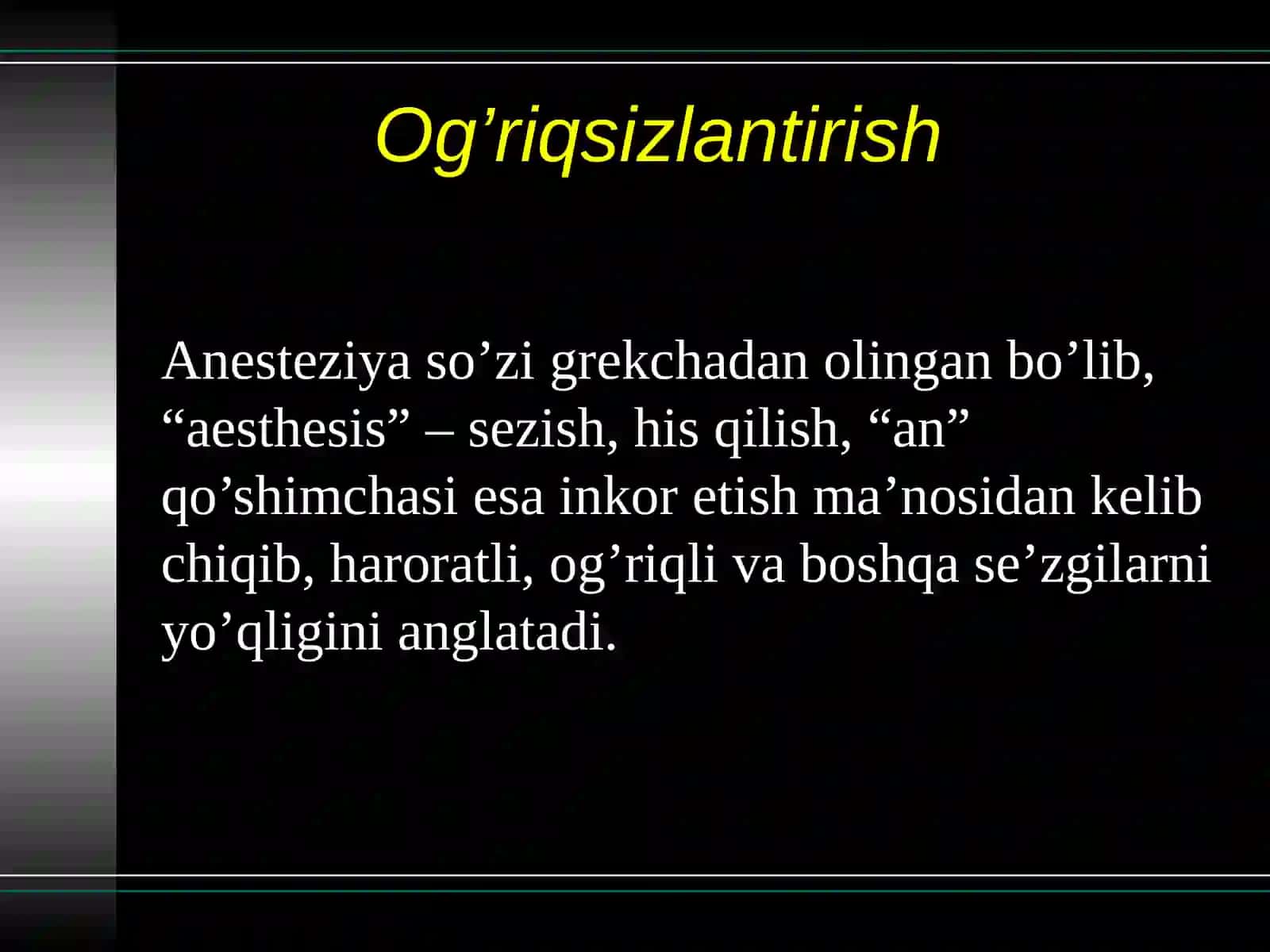 Stomatologiyada mahaliyanestezia 3