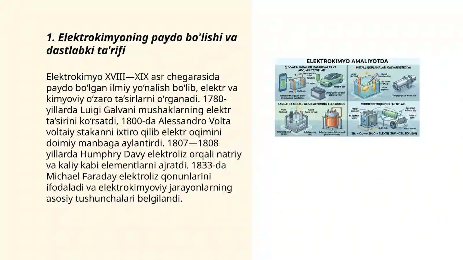 Elektrokimyo fani va uning rivojlanish tarixi 3
