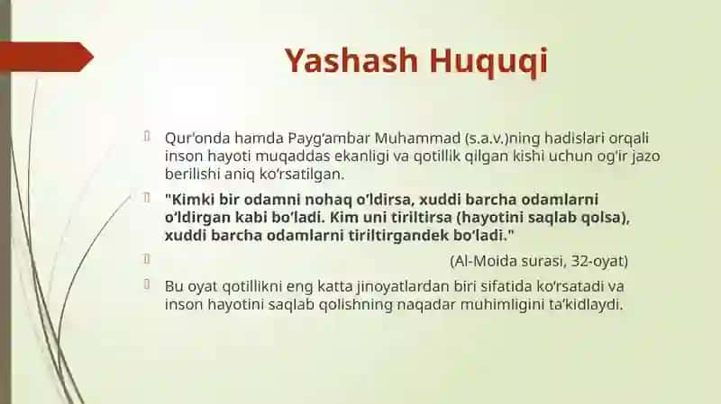 Islomda inson huquqlari 3