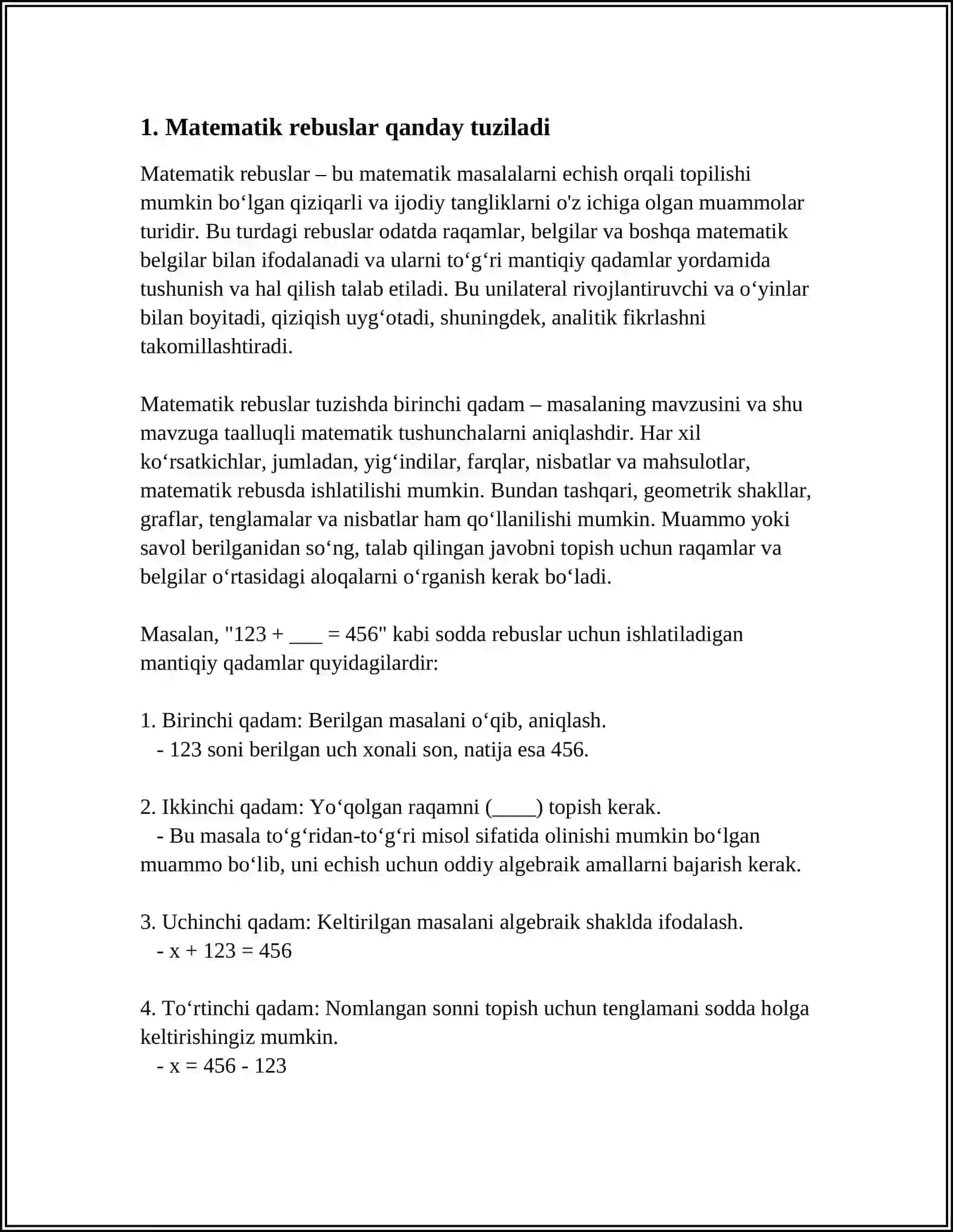 Matematik Rebuslar 3